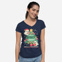Making Cute Spirits Bright-Womens-V-Neck-Tee-NemiMakeit