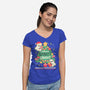 Making Cute Spirits Bright-Womens-V-Neck-Tee-NemiMakeit