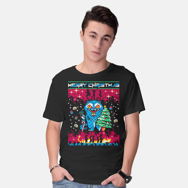 KPop Christmas-Mens-Basic-Tee-rocketman_art