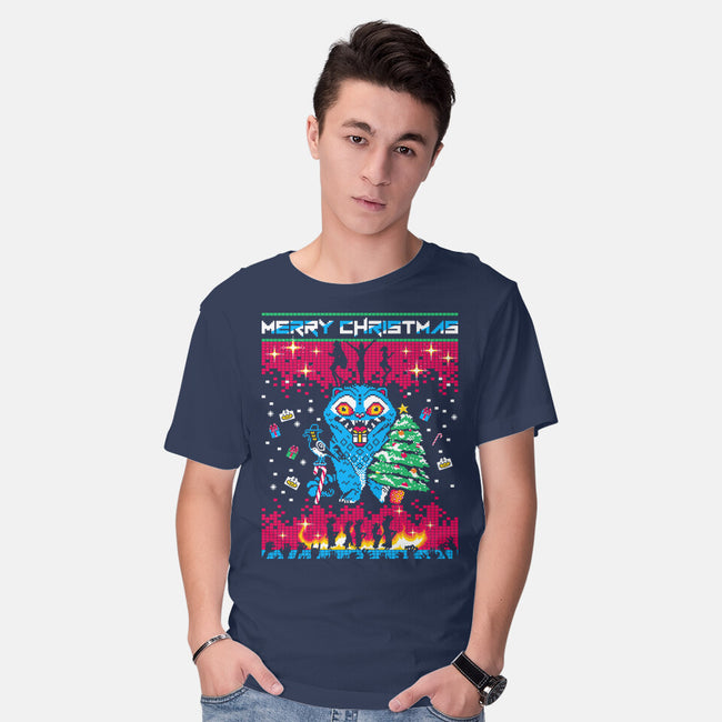 KPop Christmas-Mens-Basic-Tee-rocketman_art