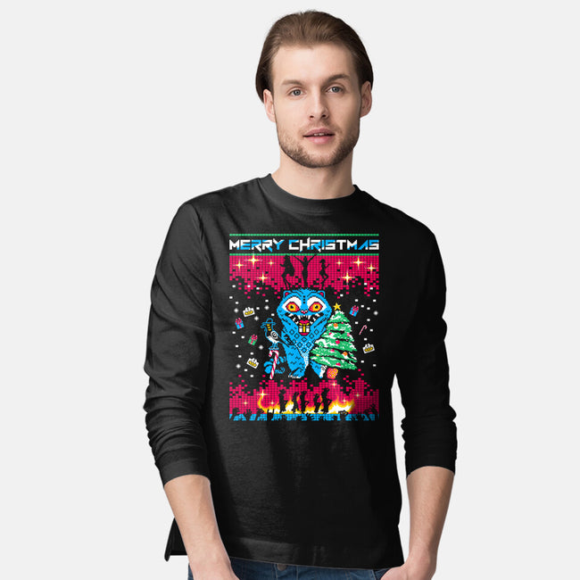 KPop Christmas-Mens-Long Sleeved-Tee-rocketman_art