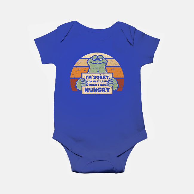 Hangry Monster-Baby-Basic-Onesie-retrodivision