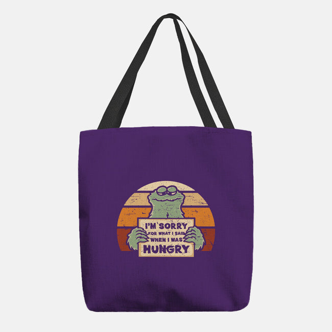 Hangry Monster-None-Basic Tote-Bag-retrodivision