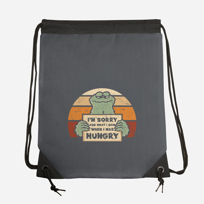 Hangry Monster-None-Drawstring-Bag-retrodivision