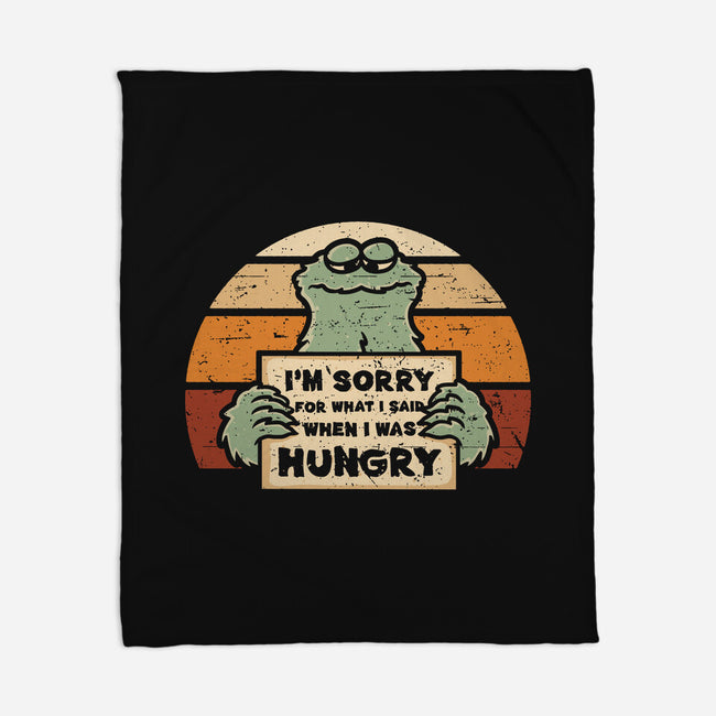 Hangry Monster-None-Fleece-Blanket-retrodivision