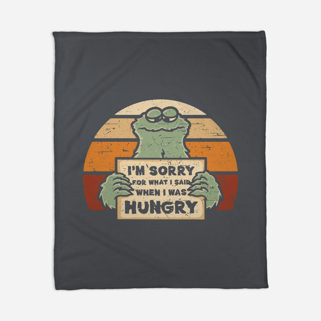 Hangry Monster-None-Fleece-Blanket-retrodivision