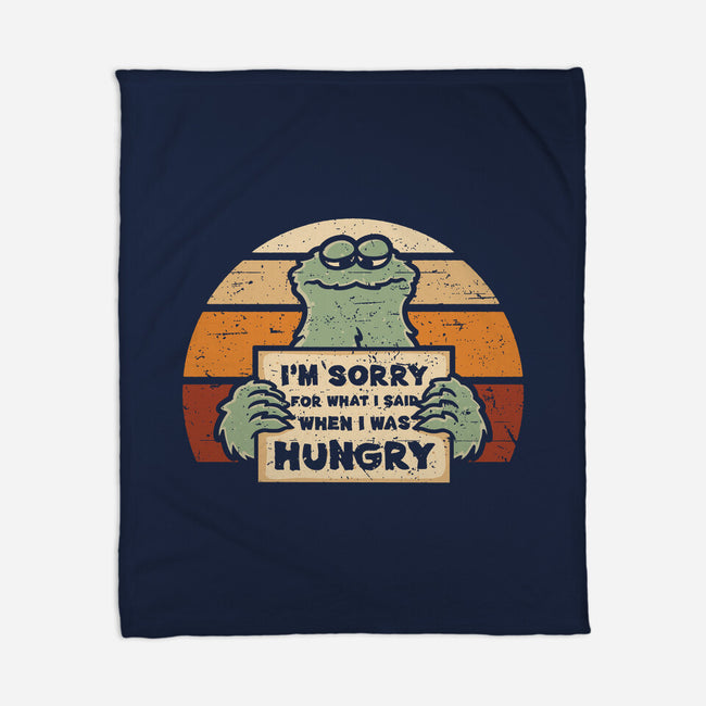 Hangry Monster-None-Fleece-Blanket-retrodivision