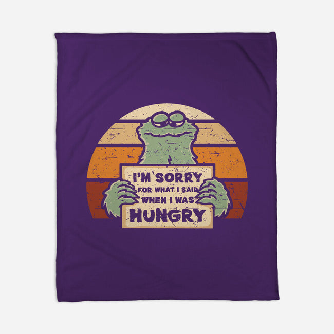 Hangry Monster-None-Fleece-Blanket-retrodivision