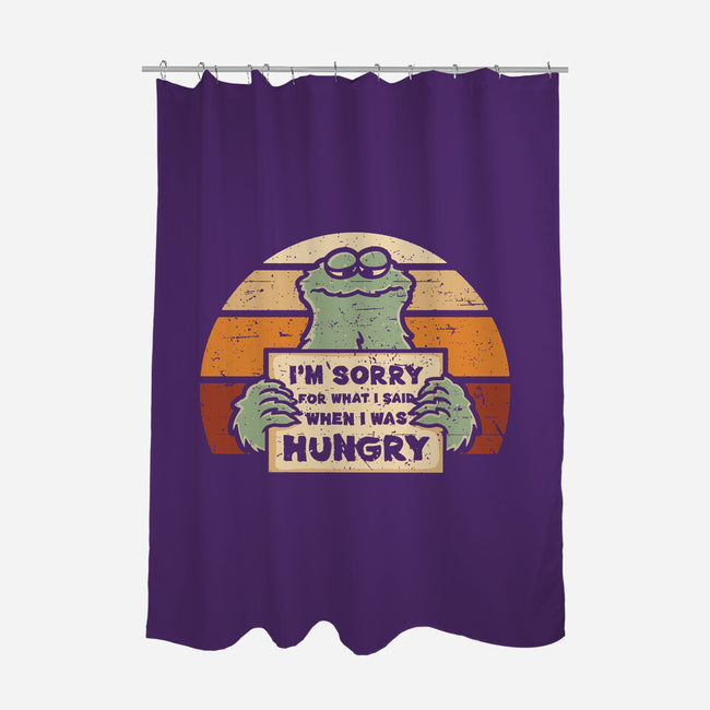 Hangry Monster-None-Polyester-Shower Curtain-retrodivision