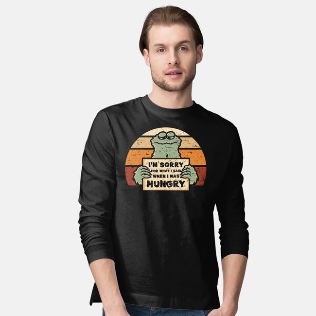 Hangry Monster-Mens-Long Sleeved-Tee-retrodivision