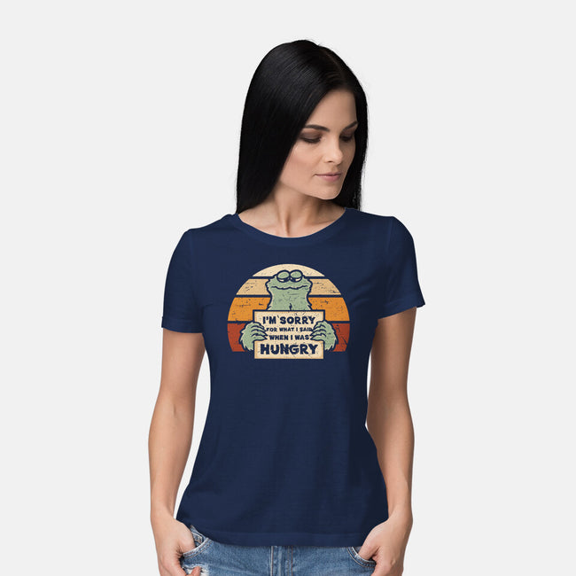 Hangry Monster-Womens-Basic-Tee-retrodivision