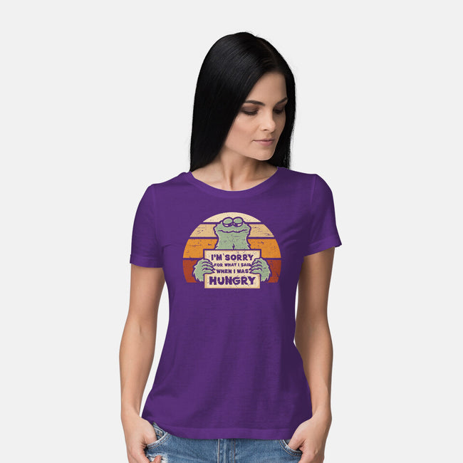 Hangry Monster-Womens-Basic-Tee-retrodivision