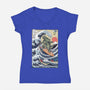 King Of Surfers-Womens-V-Neck-Tee-Arinesart