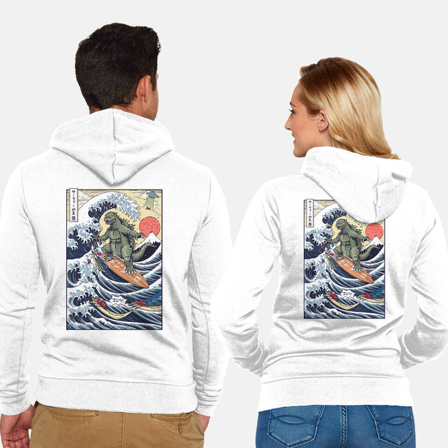 King Of Surfers-Unisex-Zip-Up-Sweatshirt-Arinesart