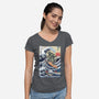 King Of Surfers-Womens-V-Neck-Tee-Arinesart