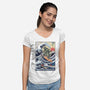 King Of Surfers-Womens-V-Neck-Tee-Arinesart