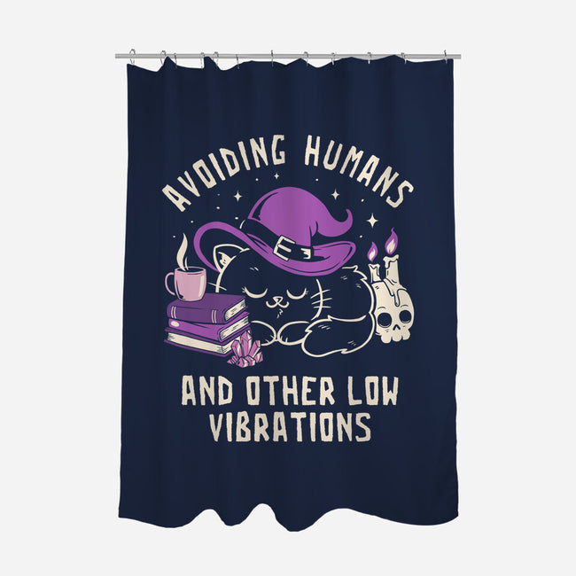 Avoiding Humans And Other Low Vibrations-None-Polyester-Shower Curtain-koalastudio