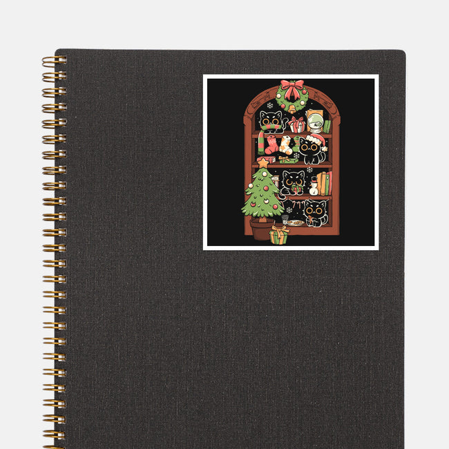 Holiday Cats-None-Glossy-Sticker-koalastudio