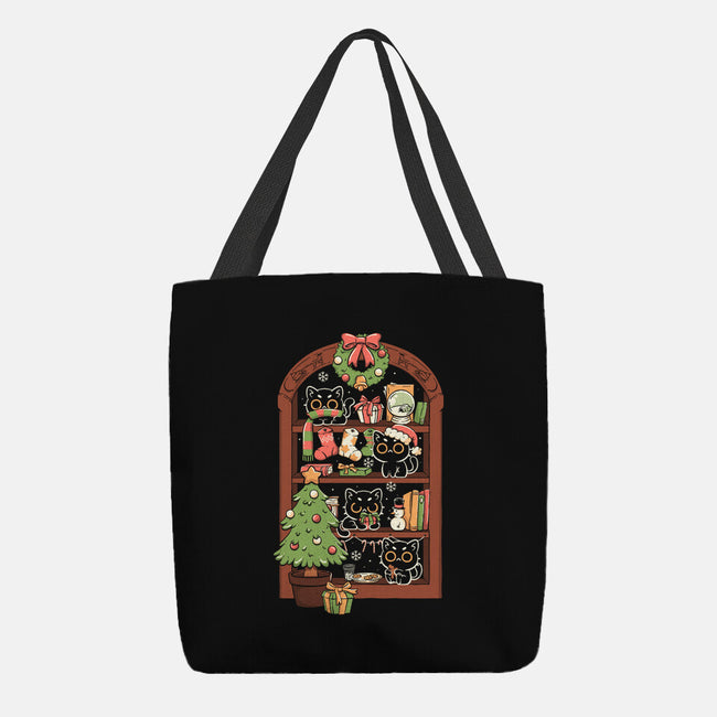 Holiday Cats-None-Basic Tote-Bag-koalastudio