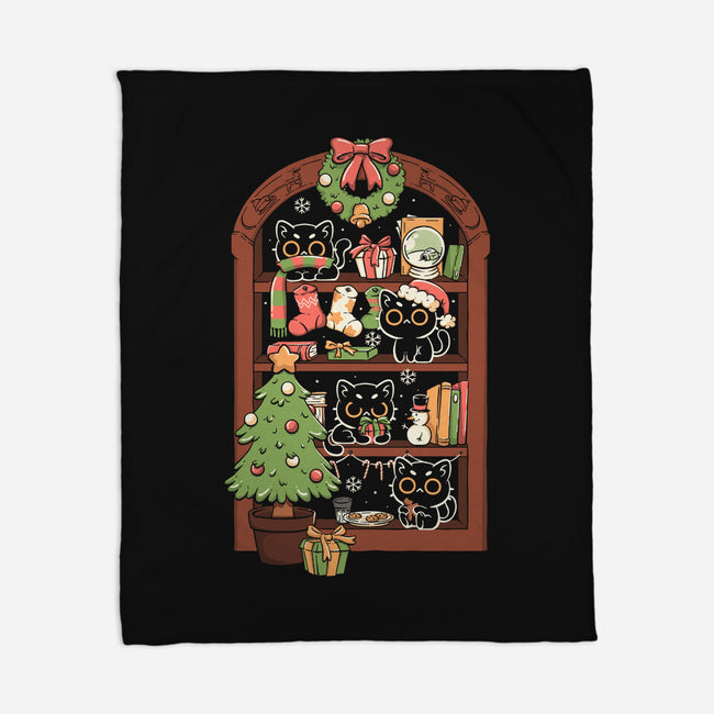 Holiday Cats-None-Fleece-Blanket-koalastudio