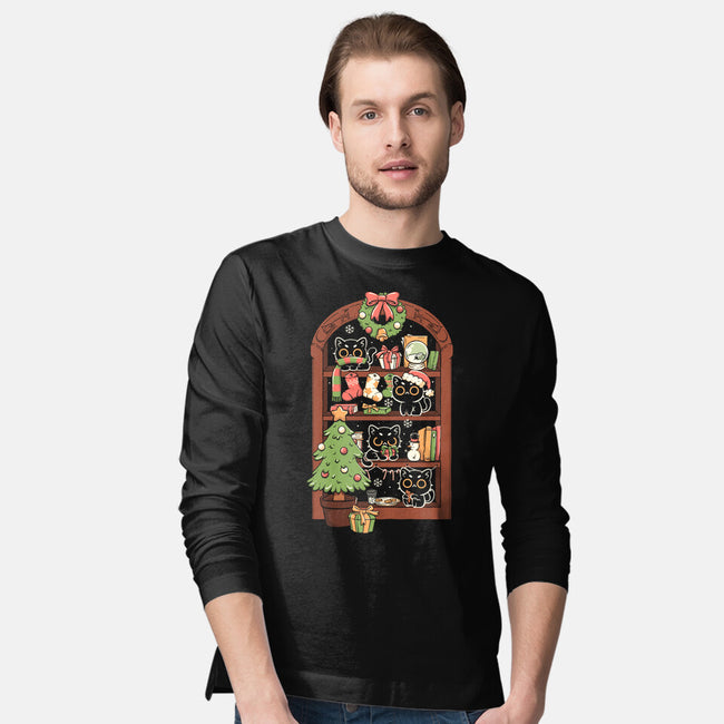 Holiday Cats-Mens-Long Sleeved-Tee-koalastudio