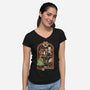 Holiday Cats-Womens-V-Neck-Tee-koalastudio