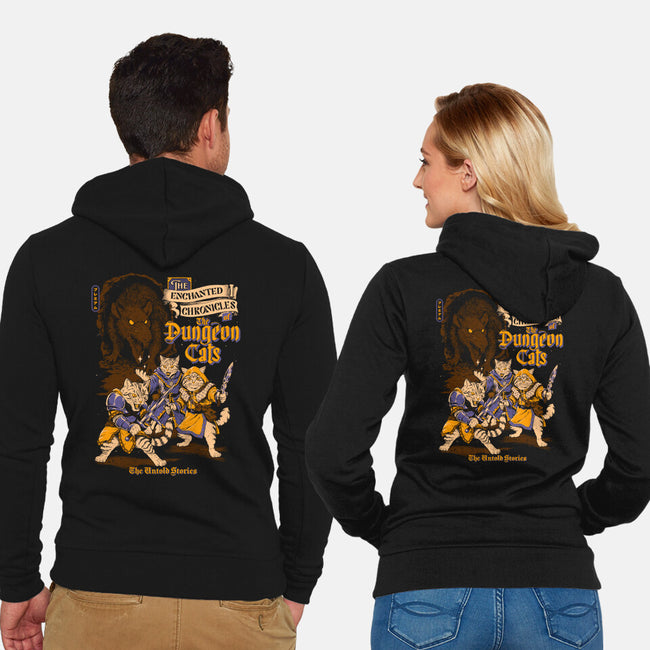 Dungeon Cats-Unisex-Zip-Up-Sweatshirt-Hafaell