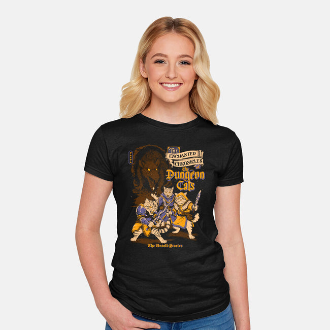 Dungeon Cats-Womens-Fitted-Tee-Hafaell
