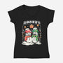 Winter Magic-Womens-V-Neck-Tee-estudiofitas