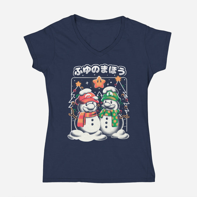 Winter Magic-Womens-V-Neck-Tee-estudiofitas