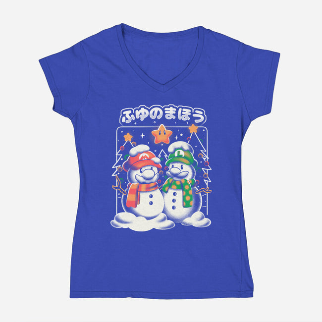 Winter Magic-Womens-V-Neck-Tee-estudiofitas