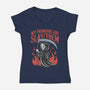 My Pronouns Are Slay Them-Womens-V-Neck-Tee-RoboMega