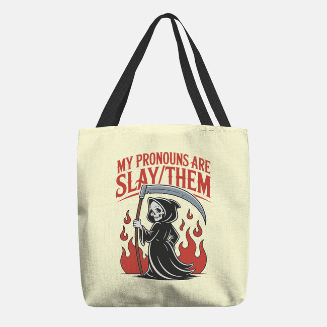 My Pronouns Are Slay Them-None-Basic Tote-Bag-RoboMega