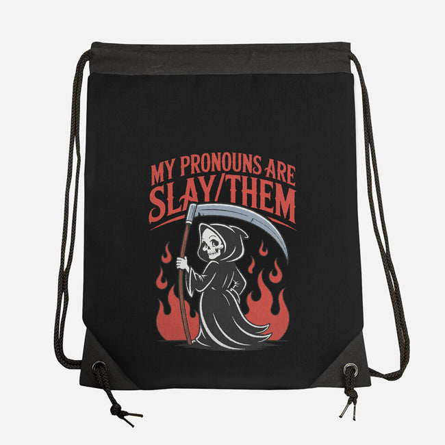 My Pronouns Are Slay Them-None-Drawstring-Bag-RoboMega