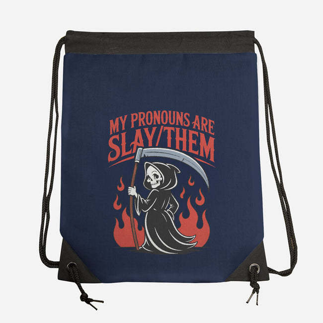 My Pronouns Are Slay Them-None-Drawstring-Bag-RoboMega