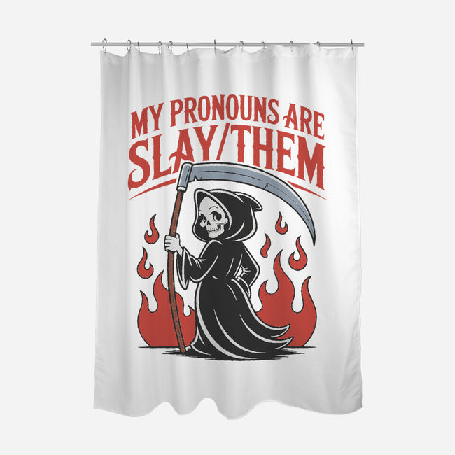 My Pronouns Are Slay Them-None-Polyester-Shower Curtain-RoboMega