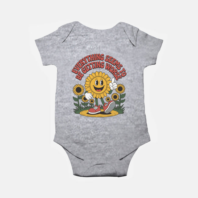 Everything Seems To Be Getting Worse-Baby-Basic-Onesie-RoboMega