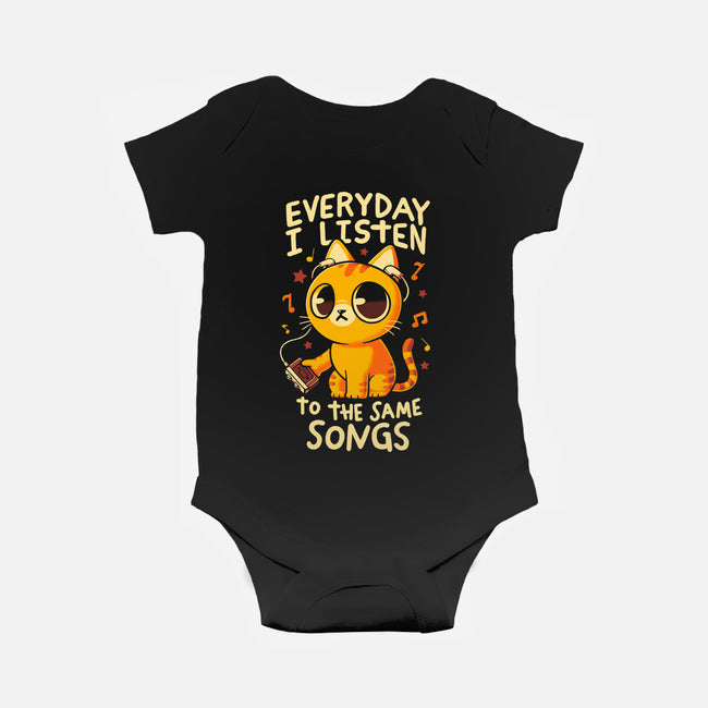 Everyday I Listen To The Same Songs-Baby-Basic-Onesie-koalastudio