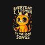 Everyday I Listen To The Same Songs-None-Drawstring-Bag-koalastudio