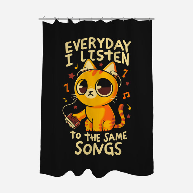 Everyday I Listen To The Same Songs-None-Polyester-Shower Curtain-koalastudio