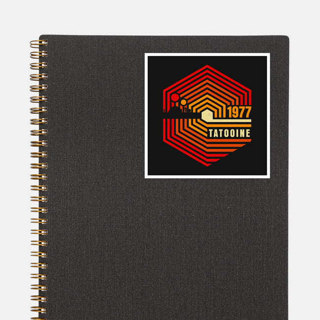 Retro Tatooine-None-Glossy-Sticker-rocketman_art