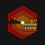 Retro Tatooine-Womens-Fitted-Tee-rocketman_art