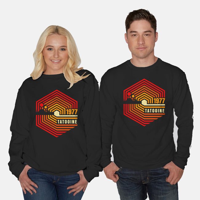 Retro Tatooine-Unisex-Crew Neck-Sweatshirt-rocketman_art