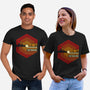 Retro Tatooine-Unisex-Basic-Tee-rocketman_art