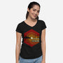 Retro Tatooine-Womens-V-Neck-Tee-rocketman_art