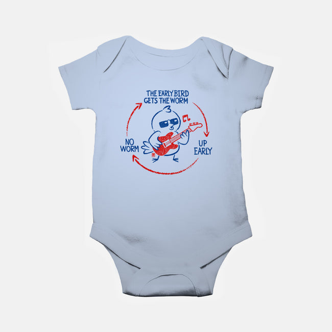 The Early Bird Gets The Worm-Baby-Basic-Onesie-worlddominationforcats