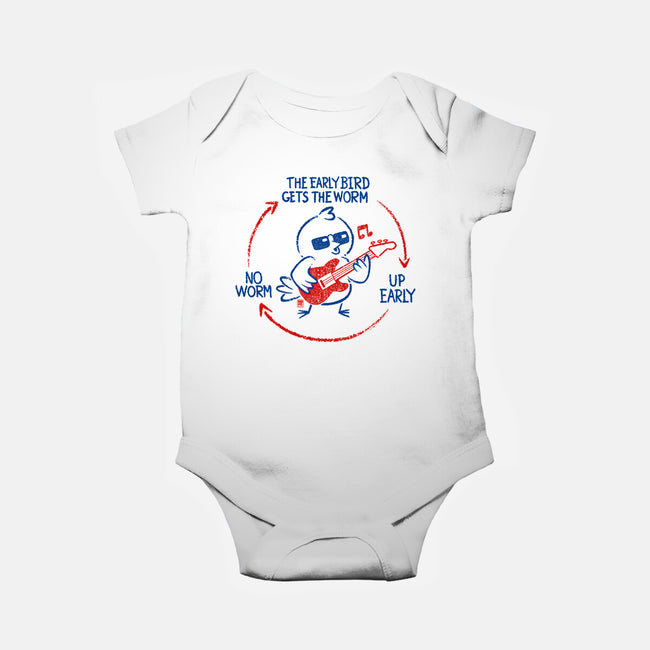 The Early Bird Gets The Worm-Baby-Basic-Onesie-worlddominationforcats