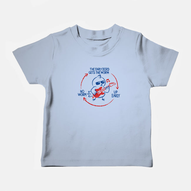 The Early Bird Gets The Worm-Baby-Basic-Tee-worlddominationforcats