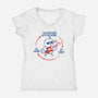 The Early Bird Gets The Worm-Womens-V-Neck-Tee-worlddominationforcats