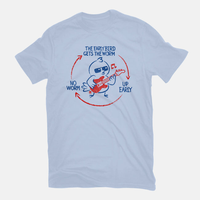 The Early Bird Gets The Worm-Womens-Fitted-Tee-worlddominationforcats
